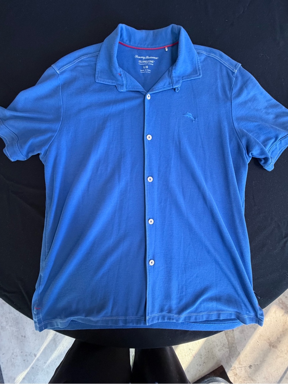 Tommy Bahama IslandZone 37.5 Men’s L Blue Performance Button Down Shirt